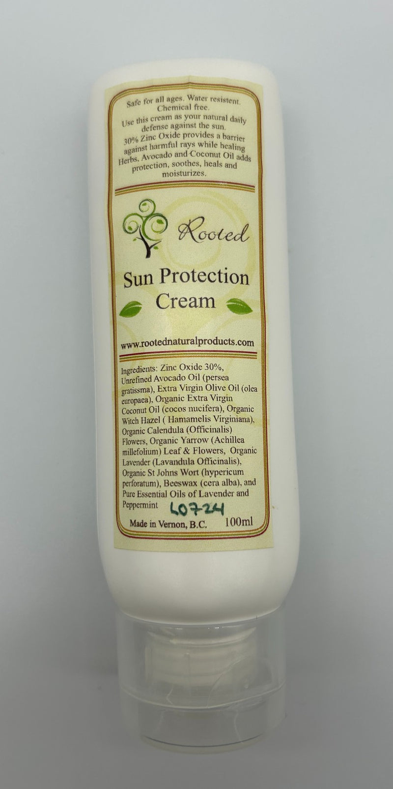 Rooted All Natural Sun Protection Cream 100ml