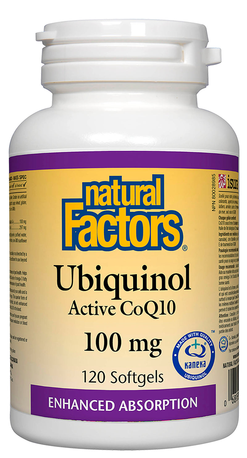 Natural Factors Ubiquinol CoQ10 100mg 120 softgels