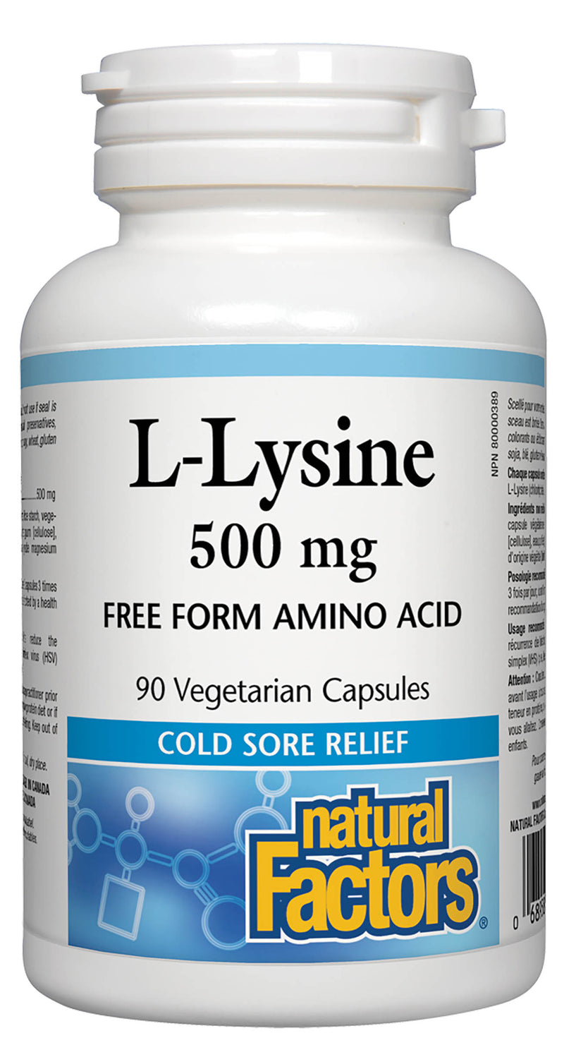 Natural Factors  L-Lysine 500 mg 90 capsules