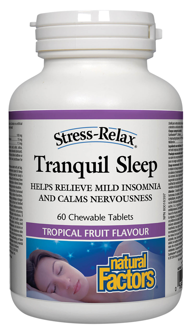 Natural Factors Tranquil Sleep 60 tablets - TROPICAL FRUIT