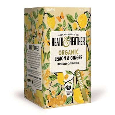 Heath & Heather Organic Tea 20 bags - Lemon Ginger