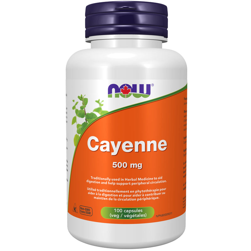 Cayenne 500mg Vegetable Capsules, 100 Count