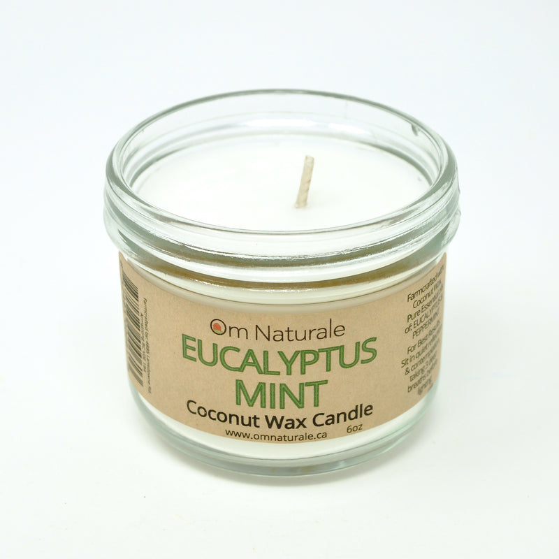 Om Naturale Candle 6oz - EUCALYPTUS MINT