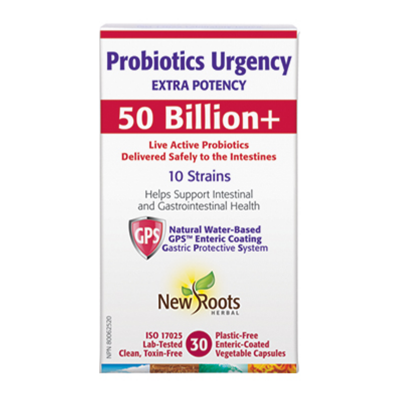 New Roots Probiotics Urgency Extra Potency 50 Billion+  30 Capsules
