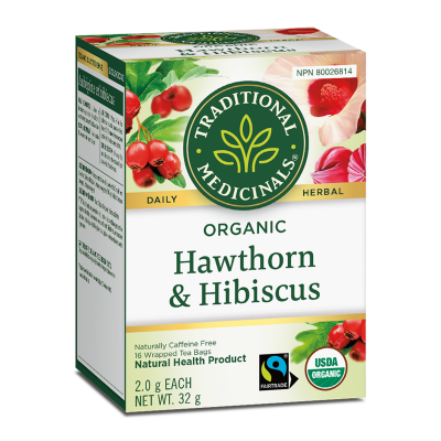 Traditional Medicinals Organic Tea 16 Bags - Hawthorn & Hibiscus