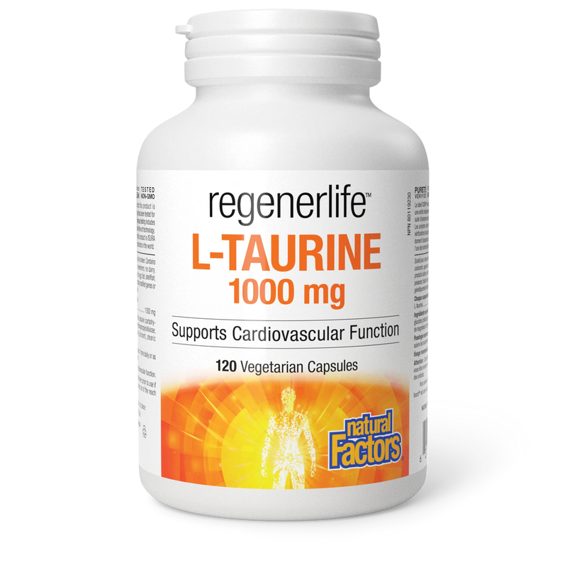 Natural Factors Regener Life L-Taurine 1000mg 120 Capsules