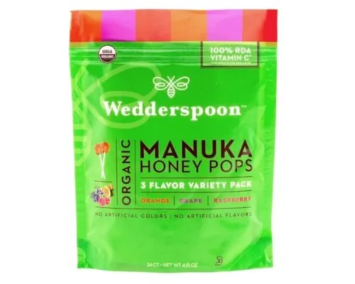 Wedderspoon Organic Manuka Honey Pops Variety Pack 120g