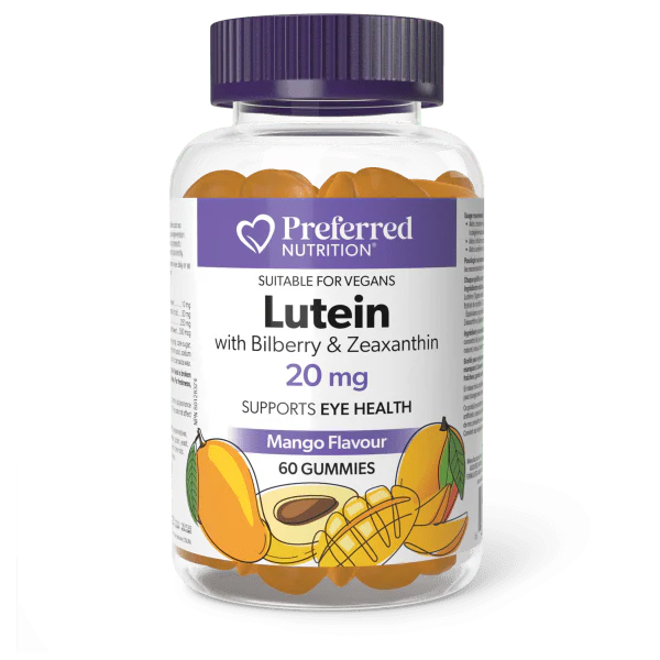 Preferred Nutrition Lutein 20mg 60 Gummies - Mango