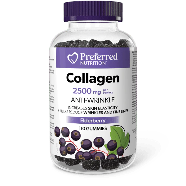 Preferred Nutrition Collagen 2500mg 110 Gummies - Elderberry